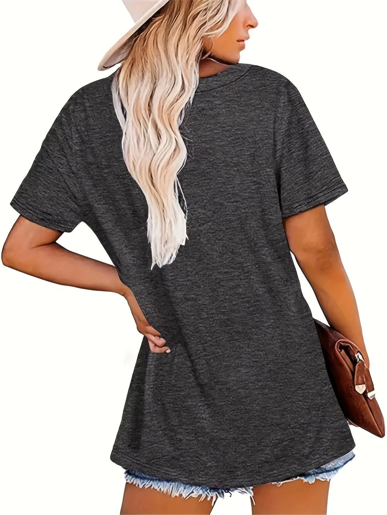 Cartoon Frog Print Crew Neck T-Shirt, Casual Short Sleeve Top For Spring & Summer, Women's Clothing