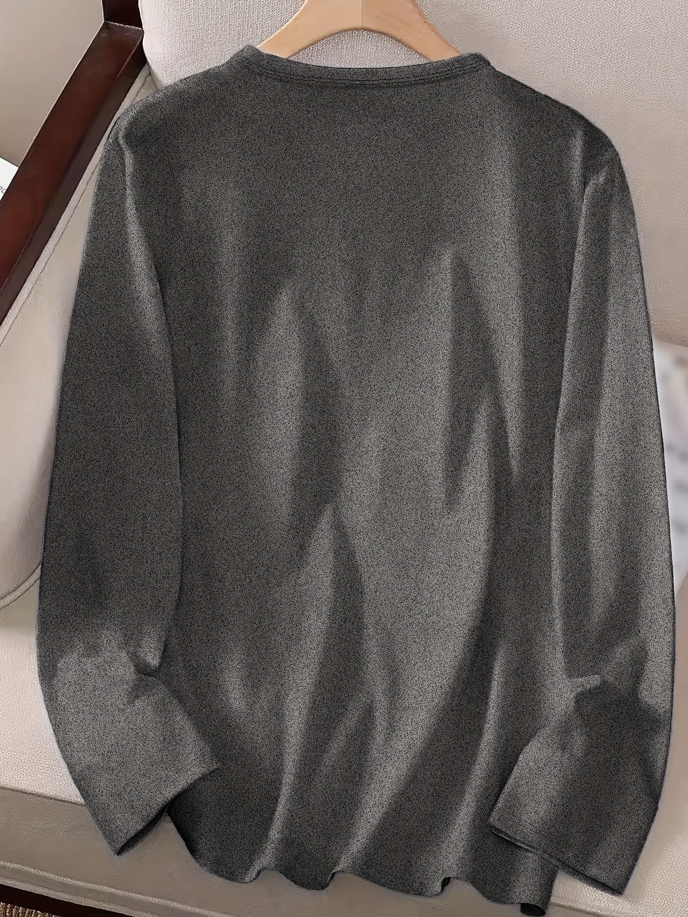 Christmas Themed Long Sleeve Crew Neck Top - 1pc Women's Casual Polyester Knit Fabric with Graphic Print and Slight Stretch - Regular Fit, Fall/Winter Collection